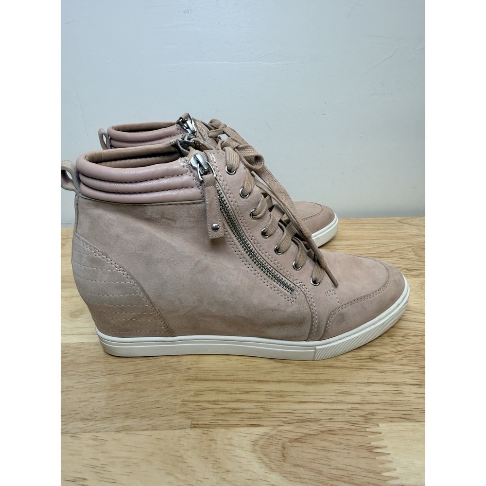 Linea Paolo Niya Hidden Wedge Sneaker Blush Pink Shoes Women's Size 8.5 #10